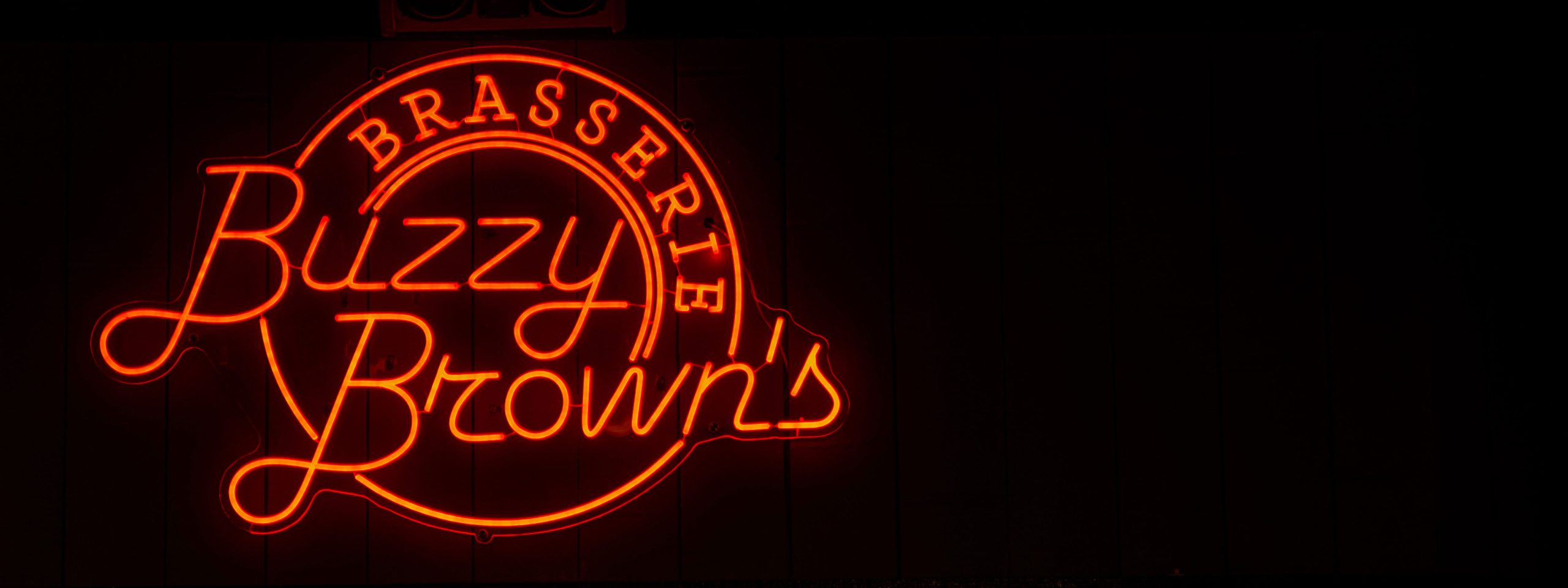 Buzzy Brown's neon sign.